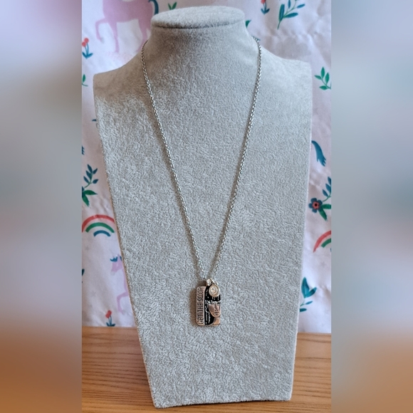 EUC Brighton Get The Scoop 2 Sided Casual Neutral Crystal Necklace Jewelery - Picture 3 of 6